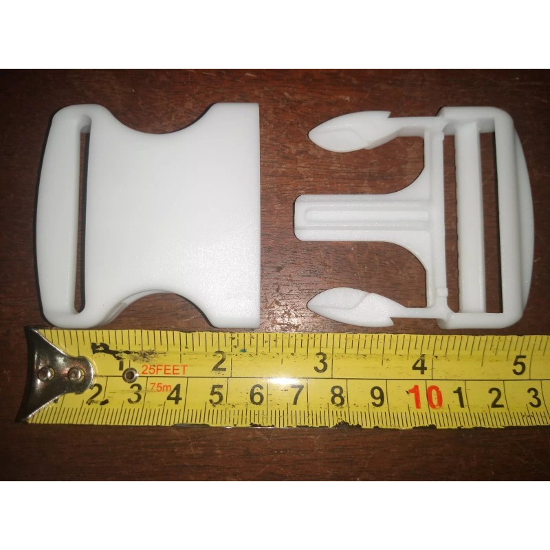 Unbranded Single White Plastic Side Release Buckles - 2 Inch