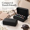 PU Leather Ring Jewelry Box – Multi-Ring Organizer with Velvet