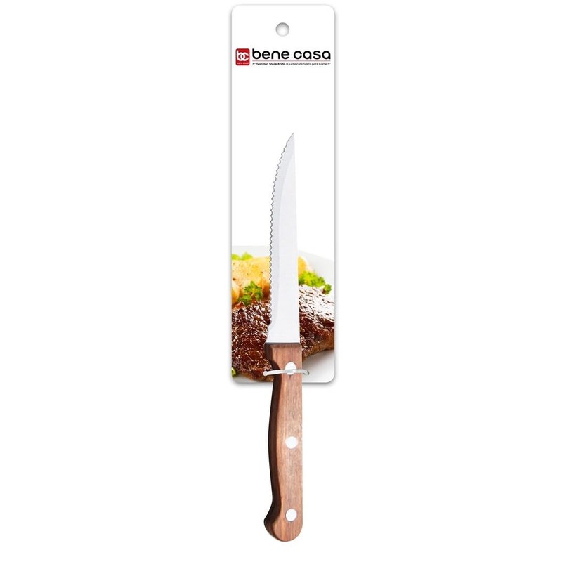 Bene Casa Chef knife with rosewood handle, stainless steel blade,