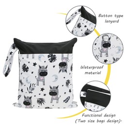 Hi Sprout Grab and Go - Bolsas de pañales impermeables lavables y reutilizables para pañales húmedos y secos, para invierno