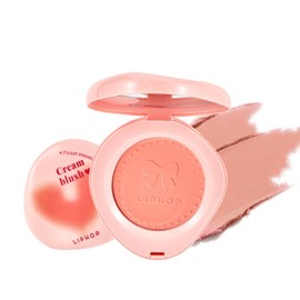 aopoka パウダーチーク ナチュラル 内側から滲むように発色 血色感高密着 高発色5色 長持ちナチュラル 立体浮彫デザイン微細パール配合 毛穴カバーふんわり密着 透け感メイク鏡付き #3モモ