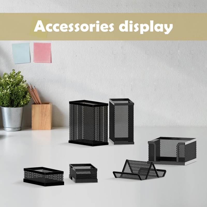 SUPEASY Pen Holder for Desk, 6 Piece Mesh Desk Organizer