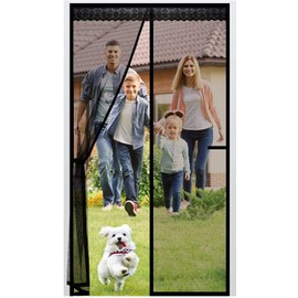 EXTSUD EXTSUD Fiberglas Magnet Fliegengitter Tr 90x200cm Magnetvorhang Insektenschutz Balkontr,Kratzfest,St?rkere Magneten Fliegenvorhang fr Balkontr,Kellertr und Terrassentr