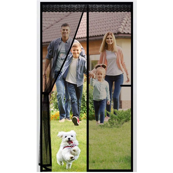 EXTSUD EXTSUD Fiberglas Magnet Fliegengitter Tr 90x200cm Magnetvorhang Insektenschutz Balkontr,Kratzfest,St?rkere