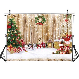 LYWYGG 7x5FT Christmas Backdrop Christmas Tree Backdrop Photography Studio Photography Prop CP-551