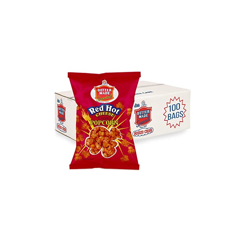 BetterMade Special Flavored Popcorn .625oz Bags (100 Pack) (RED HOT