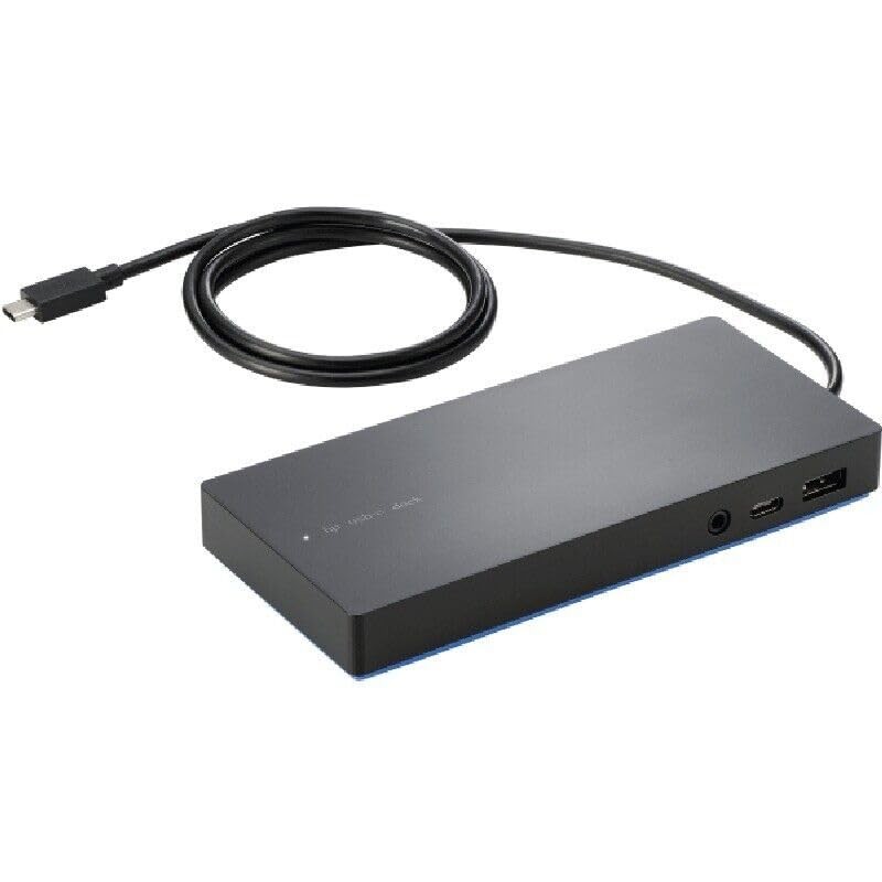 HP Elite USB-C (TPA-B01) HDMI, DisplayPort, Universal Docking Station (Renewed),