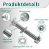 DSM - Carriage Bolts M8 x 30 mm DIN 603