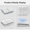 SurnQiee Left-Handed Mechanical Numeric Keypad, Hot-Swap LED Backlit Number Pad,