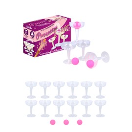 HENBRANDT Single Prosecco Pong Game Set - 15 Piece for Students Birthday Parties Hen Party Stag Do Summer Fun Drinking Bar Games for Adults