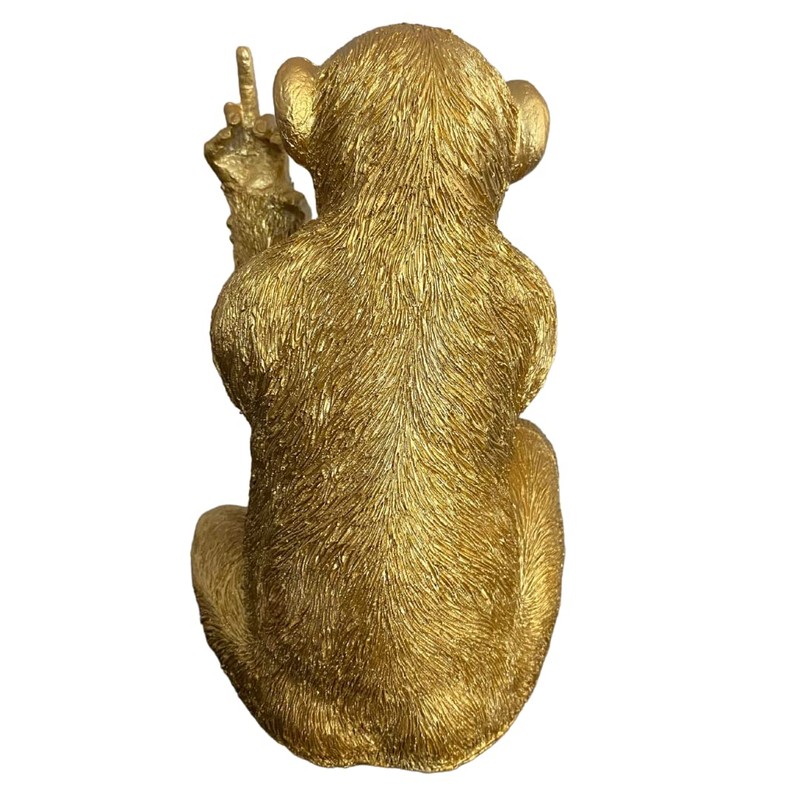 RP Medium Resin Rude Monkey Ornament 19cm Statue Sculpture Figurine