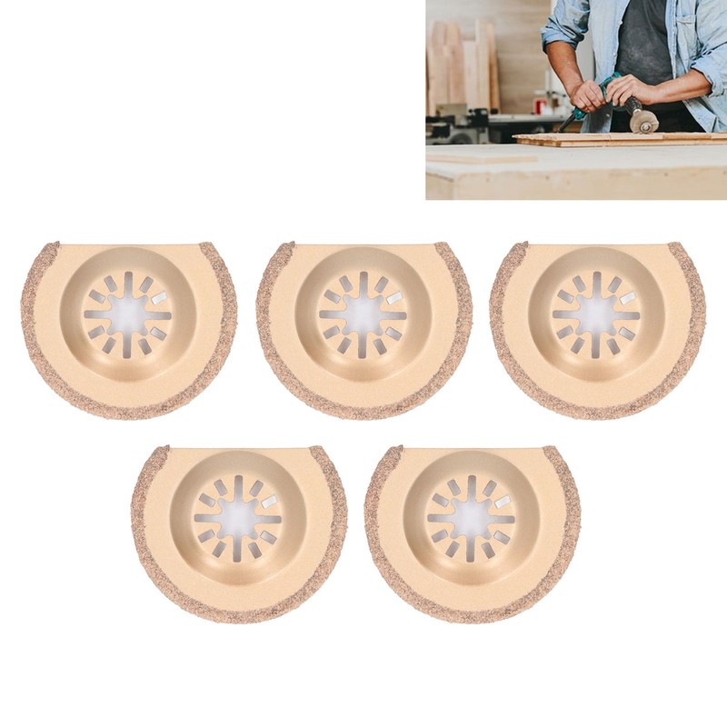 5Pcs Oscillating Saw Blade Semicircle 64mm Multitool Blade Carbide for
