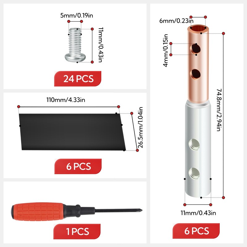 GAGIRA 6PCS 5Awg Quick Wiring Connection Terminal, 60A 500V Aluminum