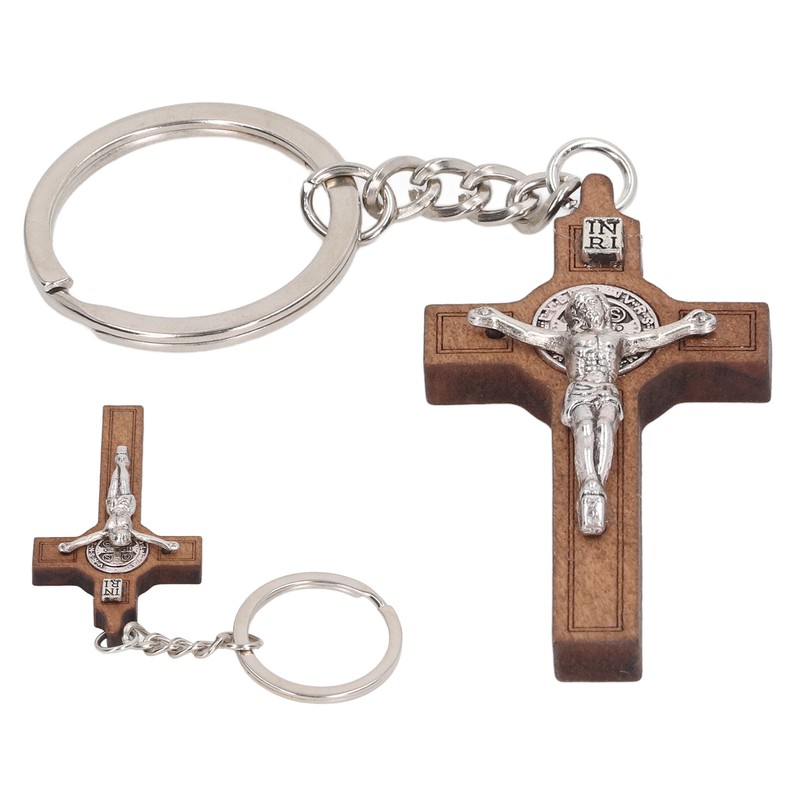 Christian Cross Keychains Engraved Bible Verses Exquisite Jesus Cross Key