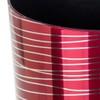 KORAD Red with silver strips plastic round indoor flowerpot with