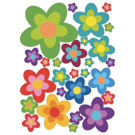 GamesMonkey Autoaufkleber Blumen G?nseblmchen Prilblumen Tuning - 27/54/108 Stck - Lustige Karosserie Motorrad Fahrradhelm Glasaufkleber (Medium, 27 Stcke, Farbe 001)