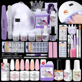 Product Detail Description Reference SAVILAND 아크릴 네일 키트 전문 세트 투명한 흰색 핑크 파우더 및 액체 DIY 가정용 UV 램프 리무버 포함 [318Pcs] SAVILAND Acrylic Nail Kit Professional Set with Transparent White Pink Powder and Liquid, Includes DIY Home UV Lamp and Remover [318Pcs]