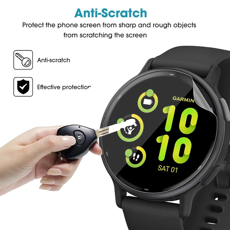 3 Pack Screen Protector for Garmin Vivoactive 5, GEJEFA Flexible