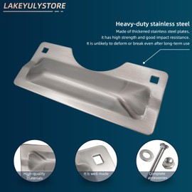 U 9496 Latch Guard Plate Cover Swinging Doors – Stainless Steel,Used with Most Residential, Commercial and Industrial Out-Swinging Doors. (Single Pack), 3 in. x 7 in.