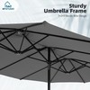 MFSTUDIO 15ft Double Sided Patio Umbrella with Base Included, Outdoor