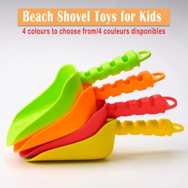 DxJ Beach Toy Shovels for Kids 4Pcs Beach Shove 8 Inch Sand Shovel for Kids,Colorful Travel Sand Toys for Toddlers,Outdoor Digging Sandbox Toys Sets