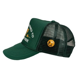 Bottom Shelf Shoulda Learned to Rope & Ride Funny Foam Trucker Hat for Men Women, Forest Green, Adjustable