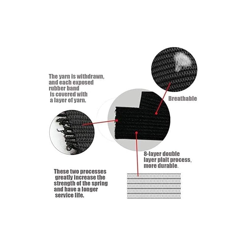 Black Elastic Flat Woven Heavy Stretch Sewing Bands Webbing Garment