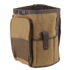 Bucket Organization Bag Round Shape Large Capacity Portable Handle Khaki Outdoor Bucket Tool Bag for Garden