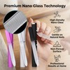 6 Pcs Glass Nail File Polisher Set for Natural Nails,