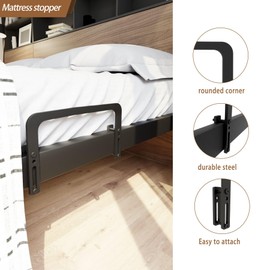KOXHERO Metal Bed Frame Mattress Slide Stopper(H5.2) 4Pcs Keeping Mattress from Sliding for Foot of Adjustable Beds