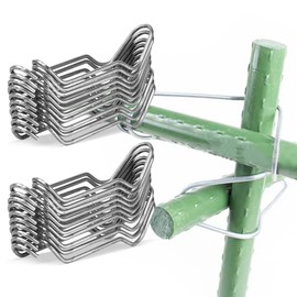 20PCS Galvanized Steel Garden Support Stakes - 4/5 Inch, 20mm, Climbing Vine Trellis Clips for Tomato, Cucumber, Eggplant, Vegetable
