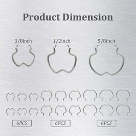 18PCS Transmission Cooler Line Retaining Clamps,800-801 Stainless Steels Transmission Line Clips for Quick Connection,5/8",1/2",3/8"Transmission Cooler Line Fittings