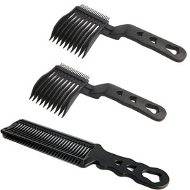Fade Comb for Men – 3PCS Barber Comb Set with Fade Guide, Professional Blend Friend Hair Cutting Combs, Curved Positioning Combs for Home or Salon Use