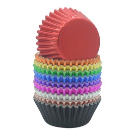 Huaswan 10 Bright Colors Foil Cupcake Liners Standard Paper Baking Cups for Party, 200-Count