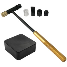 Jewellers Tools 2.5" Rubber Block & 6 Hammer Set : Precision Hammers Interchangeable Heads (245)