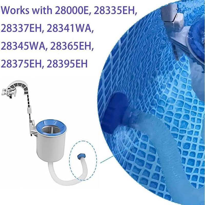 Blue Replacement Pool Adapter for Intex Deluxe Surface Skimmer Wall