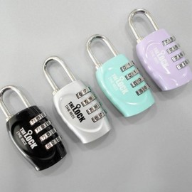 Simple Colored 4-Dial Combination Locker Padlock Shackle 5ea