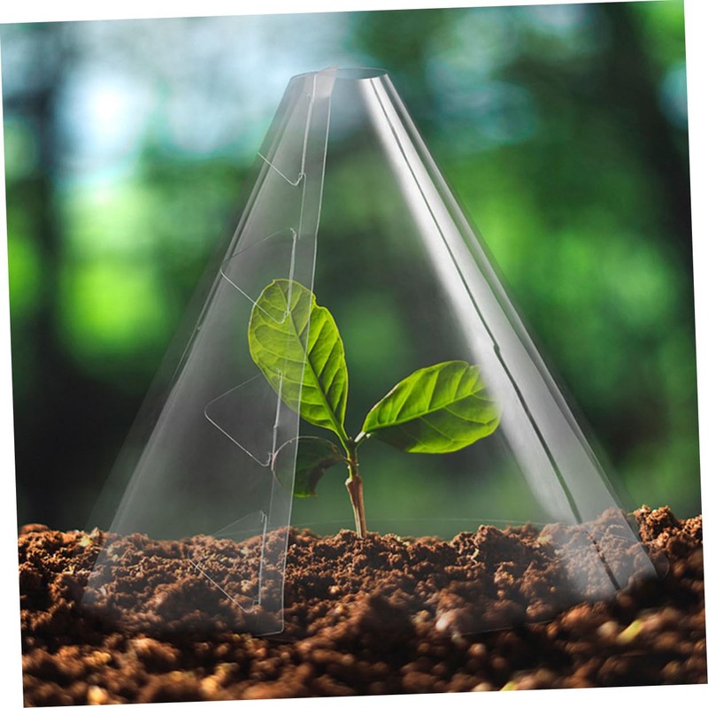 Operitacx 10 pcs Transparent Plant Covers Bell Shaped Protective Cloches