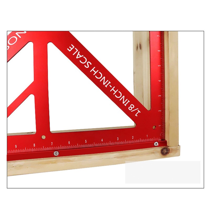 Kadimendium Woodworking Triangle Ruler Multifunctional Aluminum Alloy Square Protractor Framing