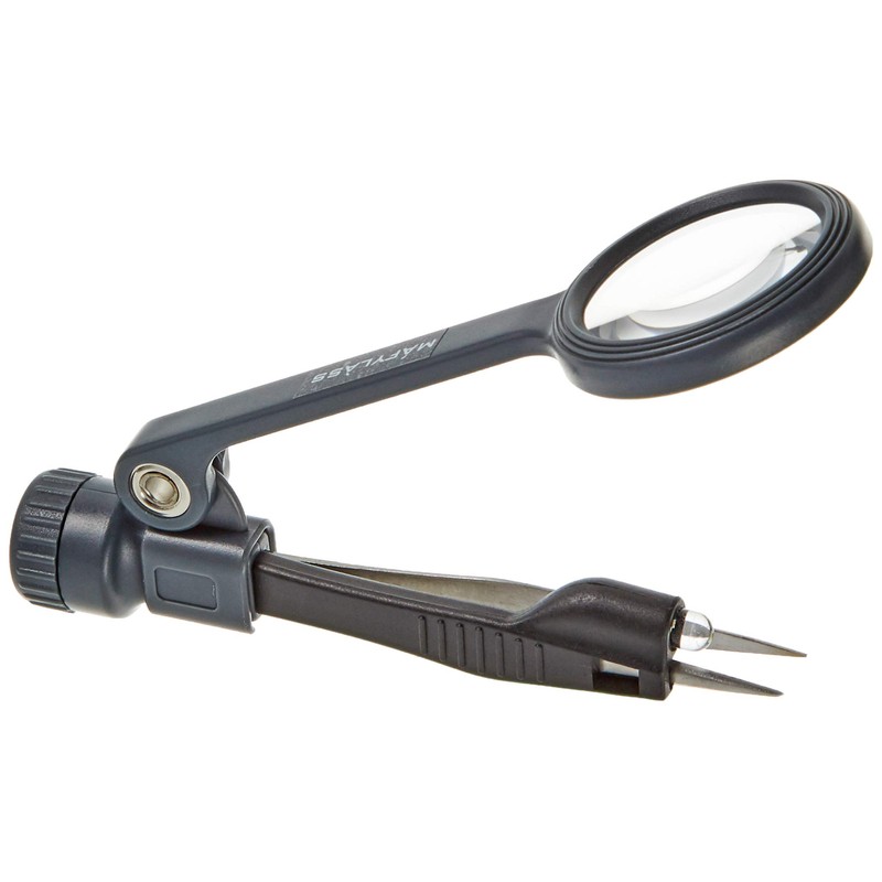 MAFYLASS LP-41R Work Series Tweezer Magnifier with LED Light (Black/Gray)