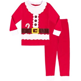 MOMBEBE COSLAND Kids Christmas Pyjamas Sets Boys Girl Santa Claus PJS Sleepwear 5-6 Years Red