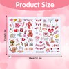 4 Sheets 230 Illustrations Wedding Scrapbook Stickers, Transparent Waterproof Stickers