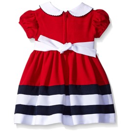 Bonnie Baby Baby Girls' Peter Pan Collar Nautical Dress and Panty Set