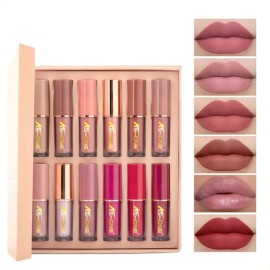 Tinte De Labios Rojo Nude De 12 Colores, Set De Regalo De La M545-zh-504-12color