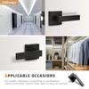 KNOBWELL 6 Pack Door Handles Matte Black Heavy Duty Interior
