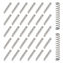 VooGenzek 30 PCS 1 * 5 * 30 mm Compression Springs, Stainless Steel Springs, Coil Extended Compressed Spring, for Furniture Screen Doors Repair Projects