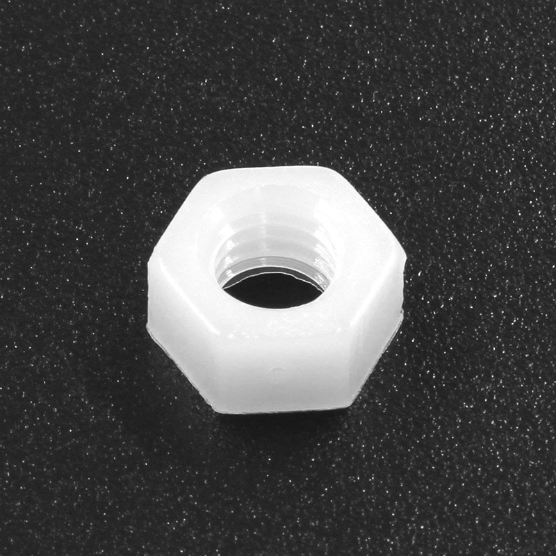 Piutouyar 20 Pair M6x25mm White Nylon Hex Bolts Plastic Hex