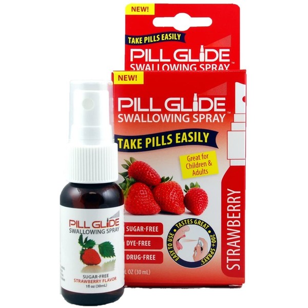 Pill Glide Spray - Strawberry Flavor 1 Floz (Pack of 2)