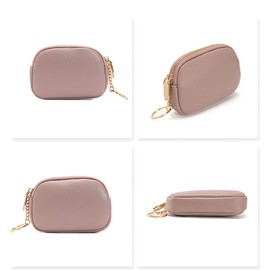 Change Holder For Men & Women Waterproof Mini Pouch Change Wallet with Keychain (Black)