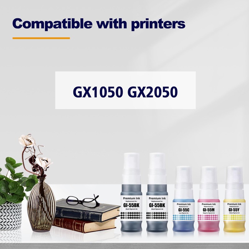 LAIPENG GI-55 GI-55BK Ink Compatible with Canon Maxify GX1050 GX2050